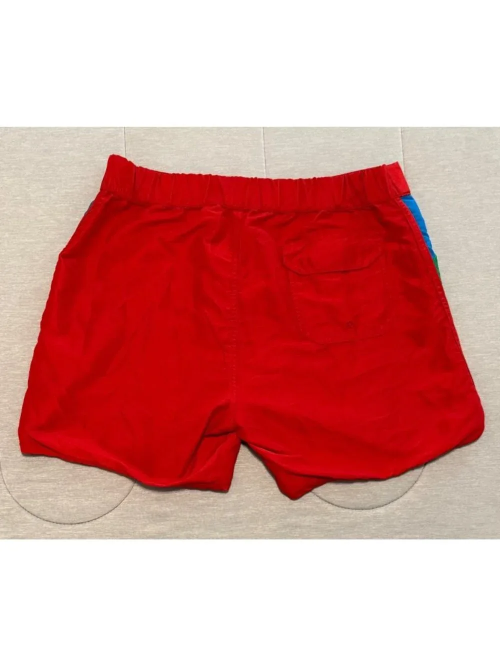 Chubbies Mens Red Yellow Green Retro Swim Trunks Board Shorts Medium M